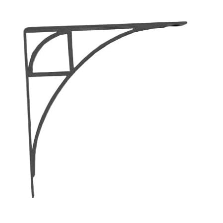 Knape & Vogt 8BLK STL Shelf Bracket 200OP BLK 8